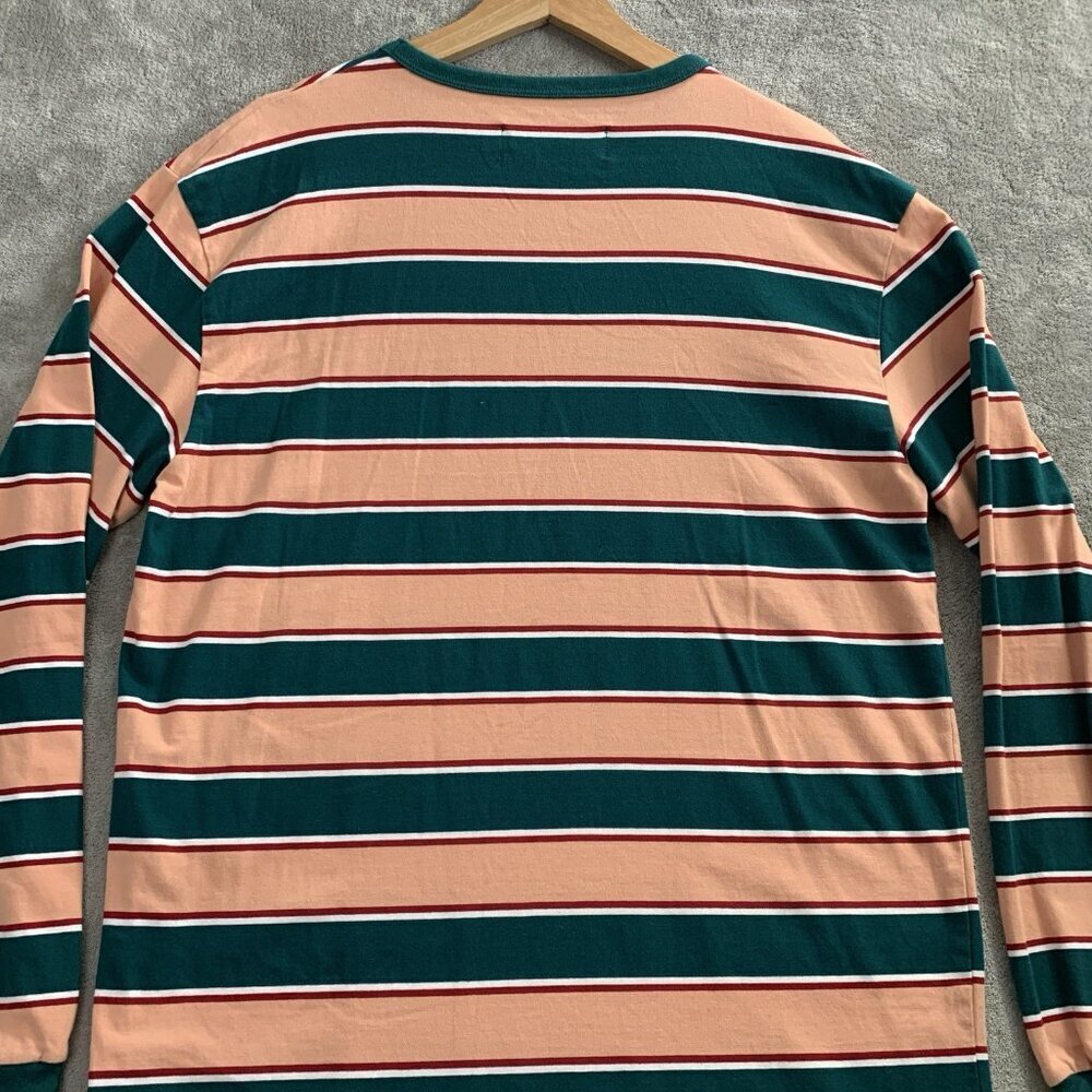 Civil Regime Shirt Mens Large Long Sleeve Crew Neck Pullover Striped Cotton Tee - Picture 8 of 8